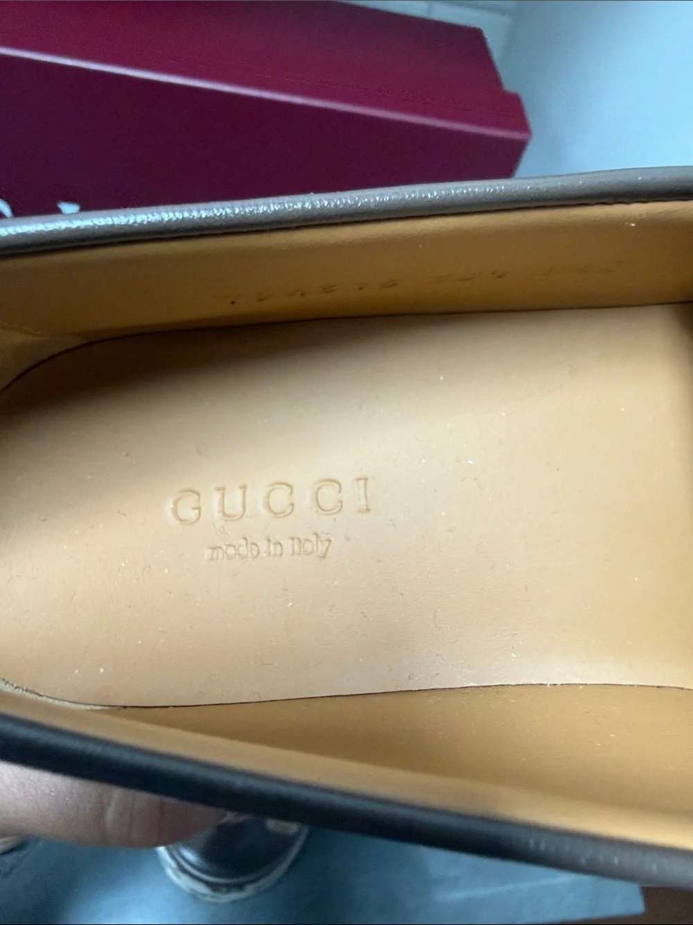 GUCCI Horsebit Wedge Platform Loafers GG Canvas w/Leather Size 38.5